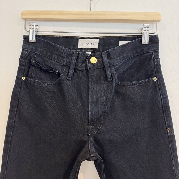 Frame Denim Le Piper High Rise Ankle Straight Leg Cropped Jeans Minimalist 24 - Picture 3 of 9
